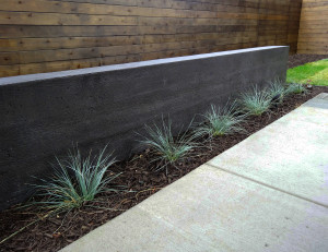 concrete modern patio wall