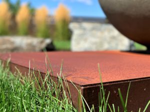 steel rust color in landscaping